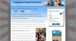 Desktop Screenshot of occupationaltherapyschoolsusa.com