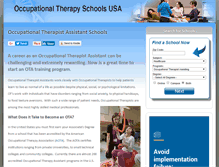 Tablet Screenshot of occupationaltherapyschoolsusa.com